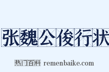 张魏公俊行状是什么意思的图片